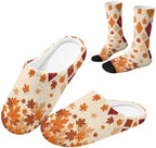 Christmas Slippers for Women Washable House Shoes with Cute Socks by Unknown
