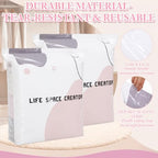 Aliceset 6 Pcs No Pump Vacuum Storage Bags Large Press Compression Bags Cube Compression Space Organizer Bag for Jumbo Clothes Bedding Comforters(31.5 x 39.37 x 12.6 Inch) - Image 5