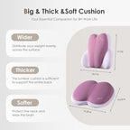 FLORICH Car Seat Cushion and Back Support for Car Ultrathick Memory Foam Office Chair Cushions with Lumbar Support Pillow for Sciatica & Back & Tailbone Pain Relief (Purple) - Image 6