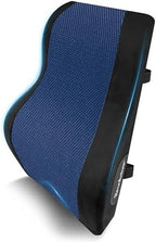 Brookstone BK1172 - Luxurious Back Support Pillow for Office Chairs and Cars, Lumbar Cushion with Premium Grade Memory Foam with Cooling Gel, Soft Plush Cover by Brookstone