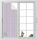 Window Privacy Film Frosted, Purple Brown Striped Static Cling Door Window Covering, Modern Farmhouse Vertical Stripes UV Blocking Windows Film for Office, Hotel, Bedroom, 29.5 x 78.7 Inches by Unknown