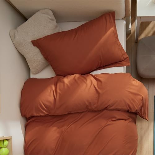 Bedsure Twin/Twin XL Duvet Cover, Double Brushed Bedding Set, Terracotta - Image 3
