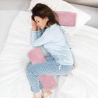 Yuiboo Bed Bolster Pillow Pink Neck Roll Pillows for Bed 5.5" x 17" Under Knee Round Pillow Cylinder Pillow Decorative Lumbar Support Pillow for Couch - Image 6