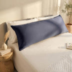 Bioweaves 100% Organic Cotton Body Pillow Cover for Body Pillowcases 300 Thread Count Soft Sateen Weave GOTS Certified with Zipped Closure - 21" x 54", Mineral, Pack of 2 - Image 2