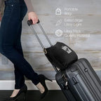 EverSnug Travel Blanket and Pillow Value Bundle - 2 in 1 Airplane Blanket with Soft Bag Pillowcase, Hand Luggage Sleeve and Backpack Clip | Color Includes Black & Grey - Image 4