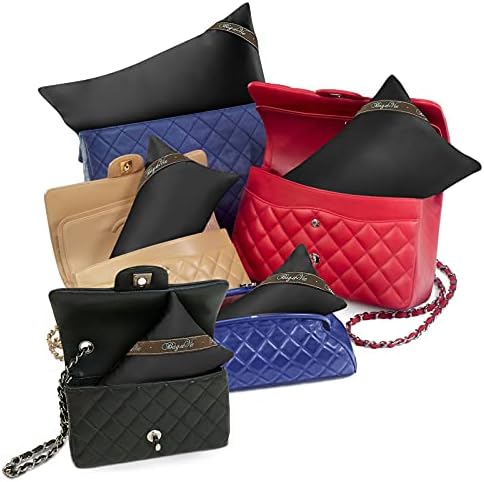 Bag-a-Vie Purse Pillow Shaper Insert - Luxury Purse and Handbag Shapers [5-Pack] Black by BagaVie