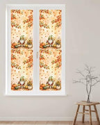 Window Privacy Film Frosted, Thanksgiving Gnomes Reusable Static Cling Window Tints, Fall Pumpkin Maple Leaves Sunflower Heat Control Windows Films for Offices, Balcony, 29.5 x 118 Inches - Image 2