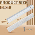 Hushee 8 Pcs 36 Inches Brush Door Sweep for Exterior, Aluminum Commercial Door Sweep Bottom All-Season Alloy Brush for Exterior and Interior Sealing Gaps Keeps Cold Air, Dust Out (White) - Image 2
