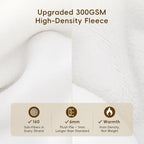 PHF Fleece Blanket King 108"x90" - 300GSM Lightweight Airy Warmth, White - Image 4