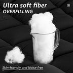HYLEORY All Season Twin Size Bed Comforter - Cooling Down Alternative Quilted Duvet Insert with Corner Tabs - Winter Warm - Machine Washable - Dark Grey - Image 3