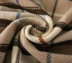 Thick Warm Wool Blanket,670GSM Heavyweight Blanket,100% Pure Australian Wool,Large Suitable for Double Bed and Camping,Queen Size/Double Size (Beige Plaid, 90x80In) - Image 5