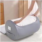 2pcs Large Capacity Cylinder Quilt Storage Bag Foldable Dustproof Luggage Packing Moisture-Proof with Zipper(Apricot,X-Large) - Image 3