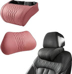 Universal Memory Foam Car Headrest Neck Pillow, Ergonomic Support (Red,Set) by Dododox