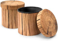 Sorbus Tree Stump Stool, 15 Inch Storage Ottoman & Footrest (2 Pack, Brown) by Sorbus