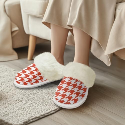 Cotton Slippers With Fluffy Edges House Slippers Non‑Slip Sole - Image 2