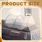 2 Pcs Mosquito Netting for Camping Bed 78 * 39 * 28 Inch, Grey - Image 2