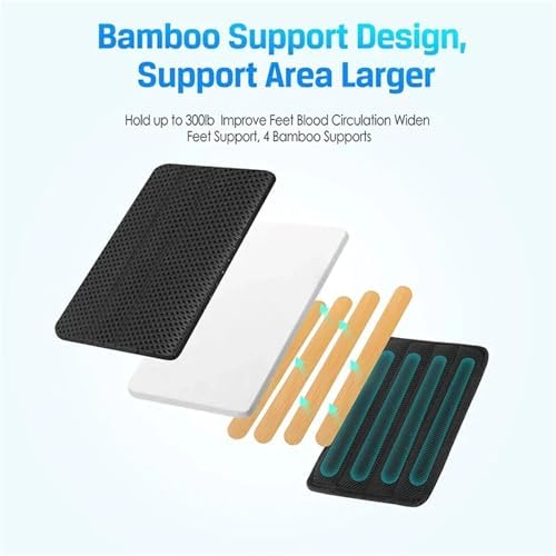Foot Hammock for Plane Travel 2pcs Lightweight Plane Foot Hammock - Support Plate, Portable Leg Rest(Black) - Image 3