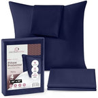 CIRCLESHOME European Pillow Protectors - 100% Cotton Breathable Pillowcases - 26 X 26 Square Pillowcases - Protects Pillows from Dirt, Dust and Debris (European- 4 Pack- 26x26) by CirclesHome