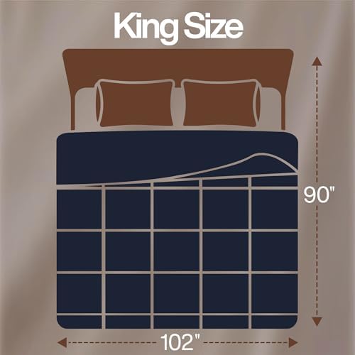 Utopia Bedding Comforter King Size, Duvet Insert, Navy, 90 x 102 Inches - Image 2