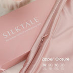 100% Mulberry Silk Toddler/Travel Pillowcase,Both Sides 19MM Silk Small Pillow Case with Hidden Zipper for Kids/Baby 1pc,Blush Pink,13"x18" - Image 2