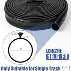 16.5FT Garage Door Seals Bottom Rubber, 0.35" Triangle Weather Stripping Seals for Single Track Weatherproofing Threshold Replacement Strip Fits 16.5FT Wide or Smaller Doors (16.5FT, Black) - Image 4
