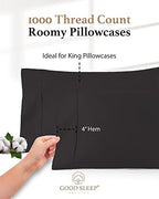 1000 TC King Pillowcases Set of 4 100% Egyptian Cotton Pillow Cases - Image 4