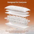 ZonLi Spill and Stain Repellent Body Pillow for Adult Side Sleepers, White - Image 5