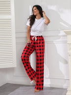 Tall Women 32/34/36 Inseam Pajama Pants Plaid Lounge Sleep Bottoms - Image 3