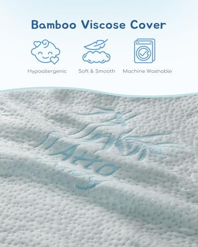Toddler Pillow, Adjustable Memory Foam Small/Mini Pillow for Toddler 2 Years & Above, for Kids Sleeping, Napping or Traveling, Washable No Zipper Pillowcase, 13” x 18”, Blue - Image 5