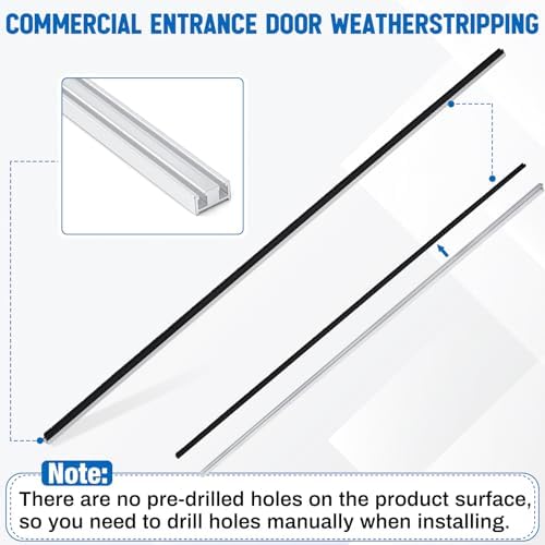 Pushglossy 4 Pcs 48inch Commercial Door Astragal Seal with Weatherstripping - Image 3