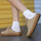 UBFEN Womens 100% Genuine Suede Mules Arch Support Indoor Outdoor Slippers - Image 6