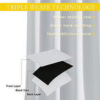 NICETOWN Patio Door Curtain Vertical Blinds, Reduce Sunlight Grommet Top Room Divider Curtain Panel Screen Partitions for Furniture Protecting (Greyish White, 80 inches Wide x 84 inches Long) - Image 3