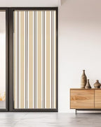 Window Privacy Film Frosted, Beige Striped Non-Adhesive Static Cling Window Tint, Modern Farmhouse Vertical Stripes Insulated Windows Frosted Films for Living Room, 35.4 x 78.7 Inches - Image 5