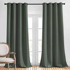NICETOWN Blackout 90 inch Curtains for Living Room, Grommet Thermal Insulated Doorway Curtains Room Darkening Window Treatments for Bedroom, 2 Panels, W52 x L90, Dark Mallard by NICETOWN