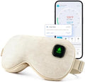 Smart Heated Eye Mask for Dry Eyes, App Controlled Cordless Warm Compress, Precise 99-149F Temperature, 1-60 Min Timer, 4 Smart Modes, Auto Shut Off, 1500mAh USB-C, Washable Cover by FANCYFEBshoewashingbag
