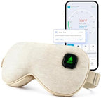 Smart Heated Eye Mask for Dry Eyes, App Controlled Cordless Warm Compress, Precise 99-149F Temperature, 1-60 Min Timer, 4 Smart Modes, Auto Shut Off, 1500mAh USB-C, Washable Cover by FANCYFEBshoewashingbag