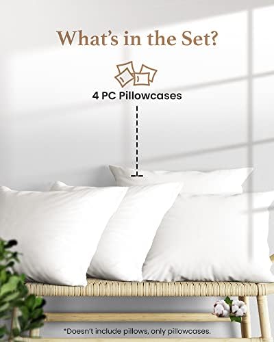 1000 TC White King Pillowcases Set of 4 100% Egyptian Cotton Pillow Cases - Image 2