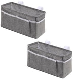 2Pcs Portable Bedside Hanging Caddy (Dark gray ) by Unknown