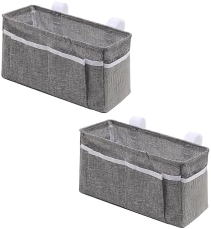 2Pcs Portable Bedside Hanging Caddy (Dark gray ) by Unknown
