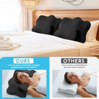 Hahafelt 2 Pcs Cooling Cervical Pillowcase, Black, Standard Size - Image 5