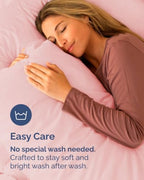 King Pillow Cases - 6 Pack Soft Pillowcase Covers - 20" x 40" (Baby Pink) - Image 6