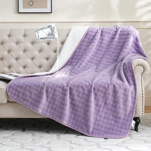 Waterproof Blanket for Pet Bed Couch Sofa Car, 50"x60", Dusty Purple by Yaning