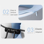 QUQUQ Travel Neck Pillow for Sleeping U-Shaped Neck Pillow Three-Point Support, Portable Travel Nap Comfortable(Grey) - Image 6