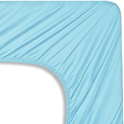 Mocassi Twin Sheet Set - Luxury Hotel 1800 Premier Bedding Sheets & Pillowcases - Ultra Soft Breathable & Cooling Bed Sheets - Deep Pocket - Wrinkle Resistant - 4 Piece Set - Twin, Aqua Blue - Image 5