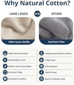 LANE LINEN Twin Blanket, 100% Cotton 300 GSM Lightweight - Perfectly Pale - Image 6