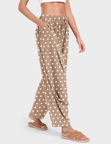 TARSE Womens Linen Barrel Pants Casual Summer Travel Lounge Trousers - Image 4