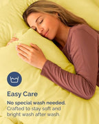Standard Pillow Cases - 6 Pack Soft Pillowcase Covers - 20" x 26" (Yellow) - Image 6