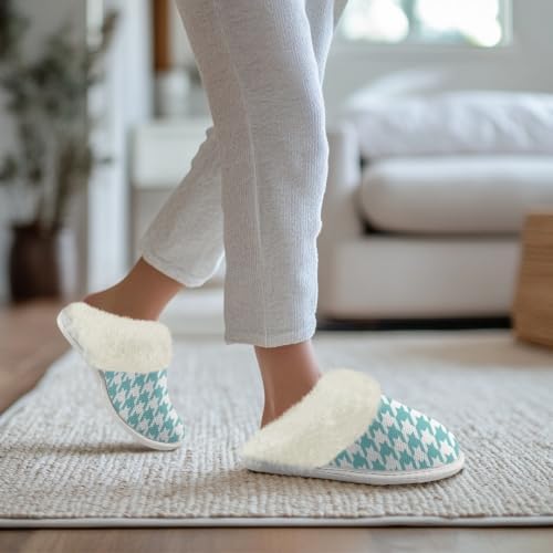 Cotton Slippers With Fluffy Edges House Slippers Non‑Slip Sole - Image 4