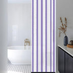 Window Privacy Film Frosted, Purple Striped Reusable Static Cling Window Tints, Farmhouse Vertical Stripes Geometric Heat Control Windows Films for Offices, Balcony, 29.5 x 118 Inches - Image 3