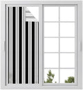 Window Privacy Film Frosted, Black Striped Static Cling Door Window Covering, Minimalist Vertical Stripes UV Blocking Windows Film for Office, Hotel, Bedroom, 29.5 x 78.7 Inches by Unknown